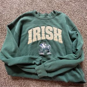 Notre Dame Vintage Irish Sweatshirt - Size Large